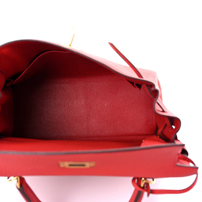 Hermes Taurillon Clemence Kelly Retourne 28 Geranium 5 of 11