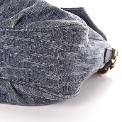 Fendi Denim Zucca Mia Shoulder Flap Blue 9 of 11