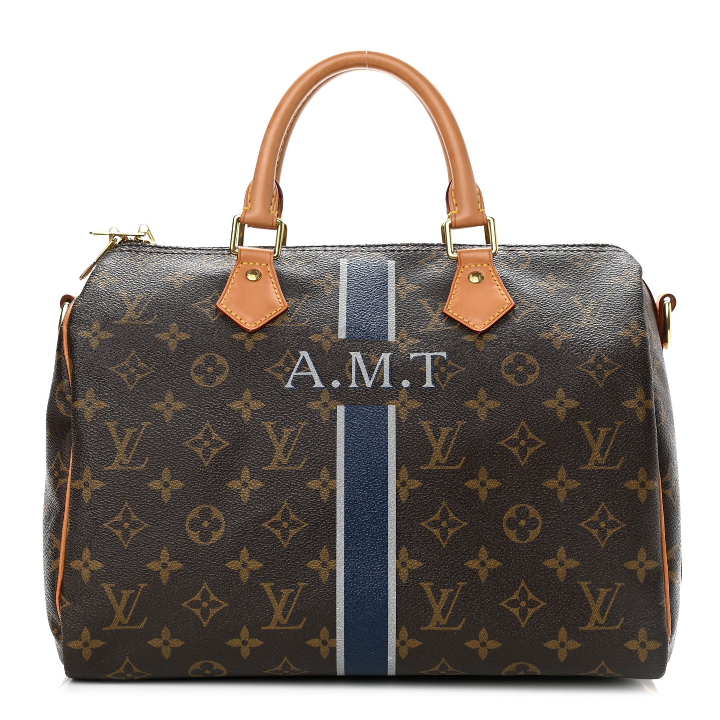 Monogram My LV Heritage Speedy Bandouliere 30 Blue Marine Gris