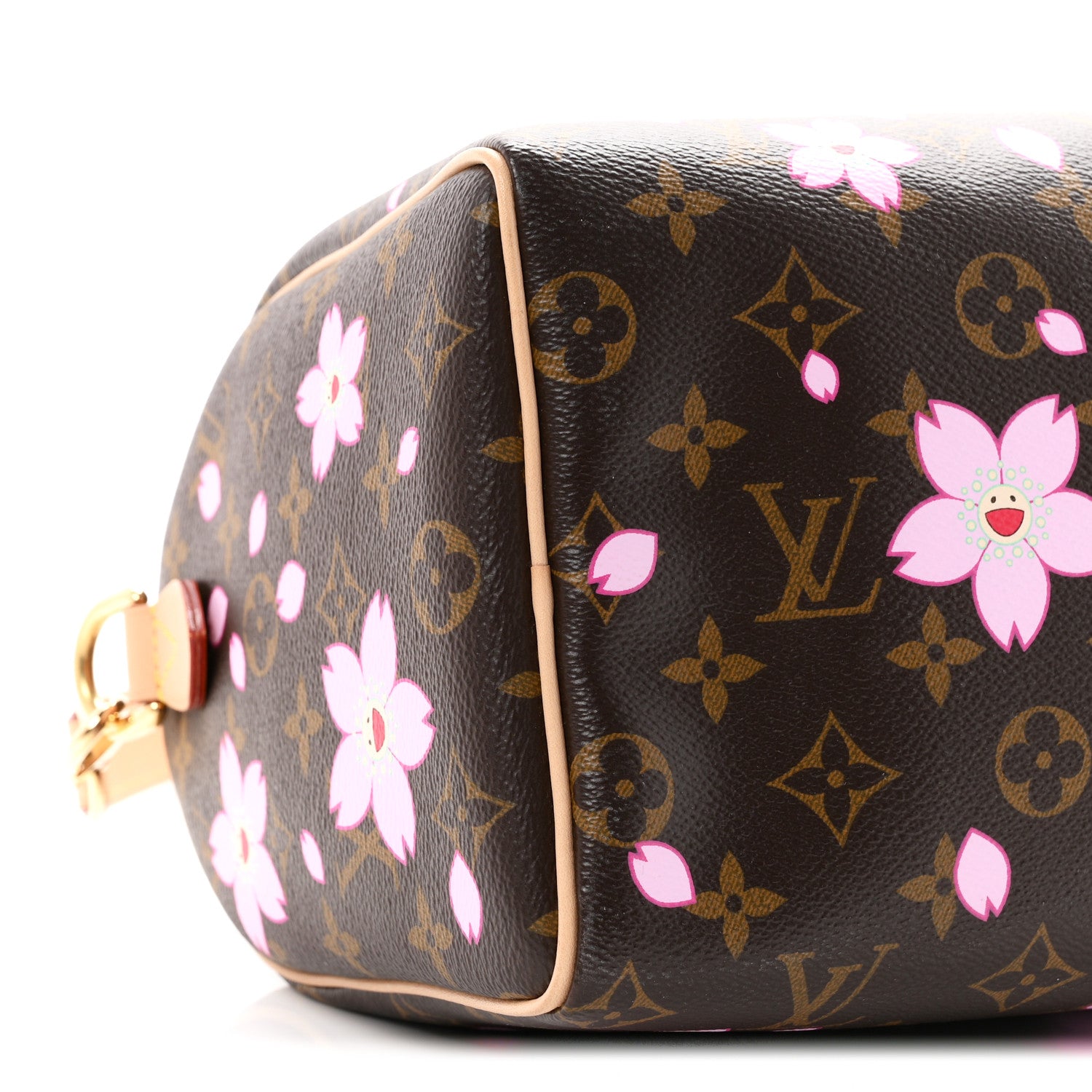Louis Vuitton LV X TM Monogram Cherry Blossom Speedy Bandouliere 25 Sakura Brown 8 of 9
