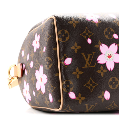 Louis Vuitton LV X TM Monogram Cherry Blossom Speedy Bandouliere 25 Sakura Brown 8 of 9
