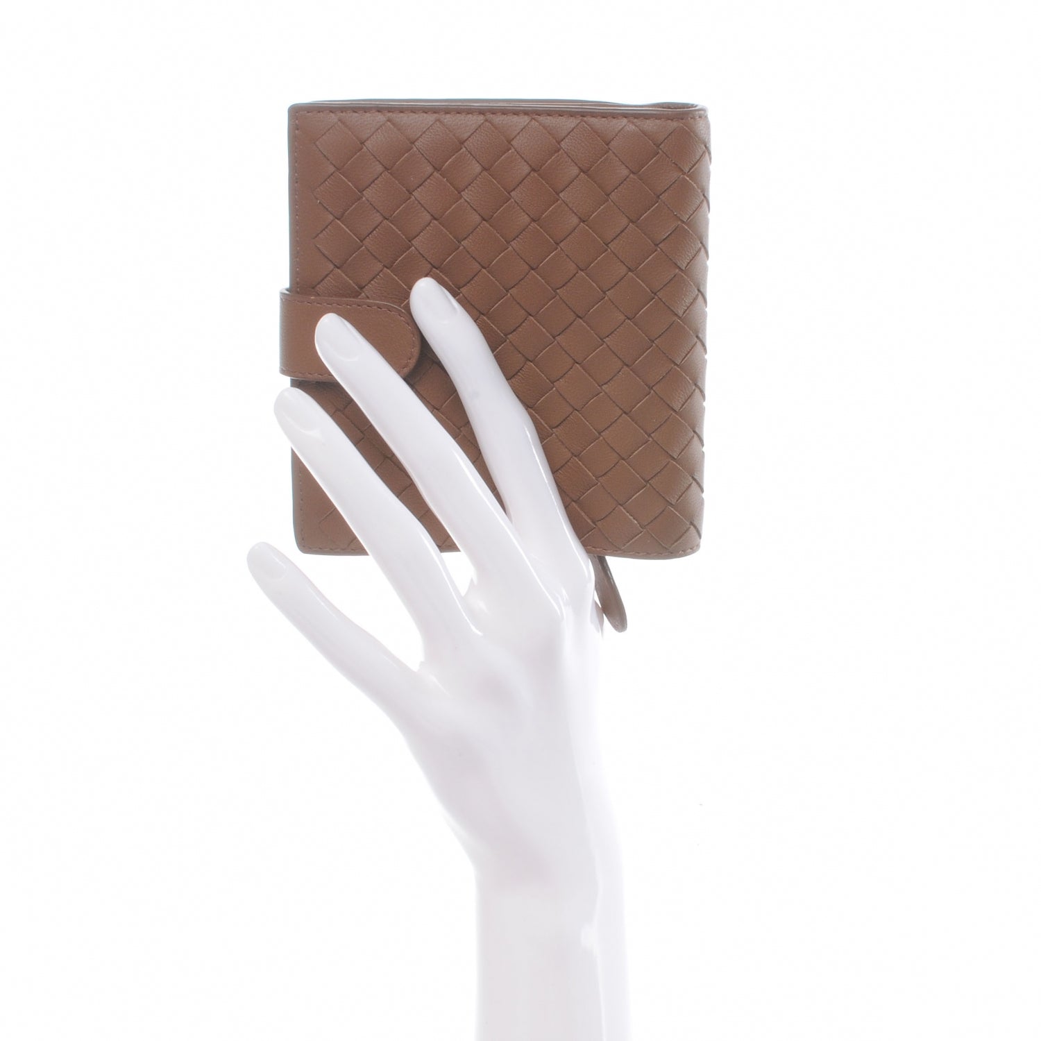 Bottega Veneta Nappa Intrecciato French Compact Wallet Noce 2 of 10
