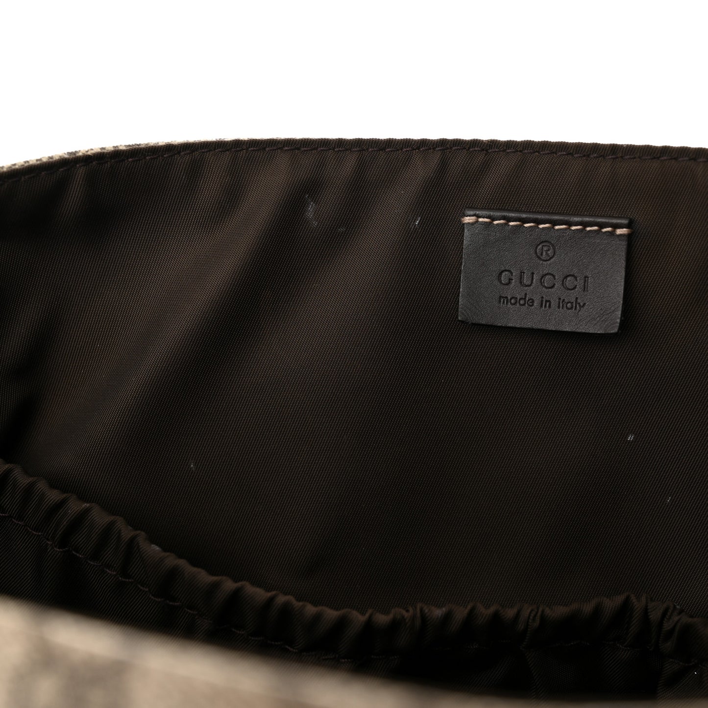 GG Plus Monogram Messenger Diaper Bag Dark Brown