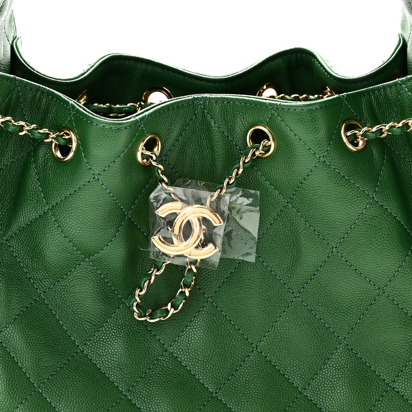 Caviar Quilted Small Chanel 25 Handbag Green