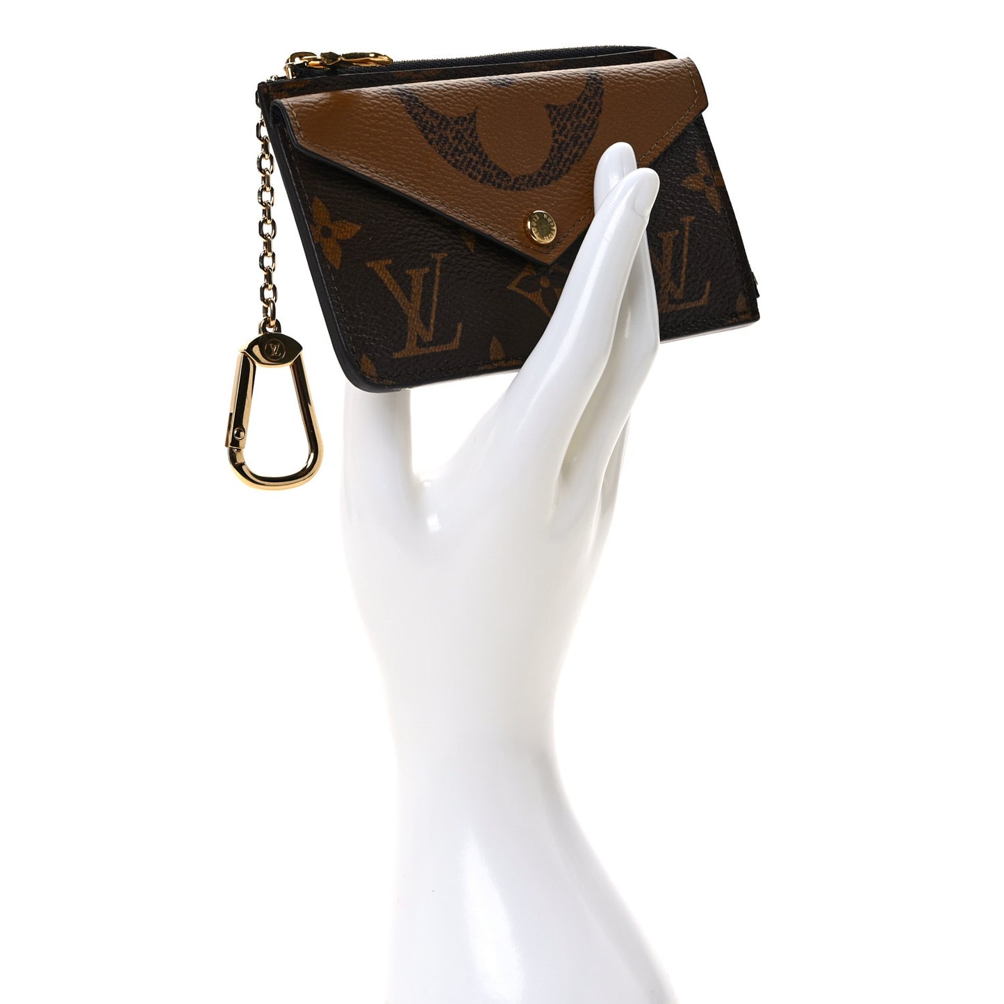 Reverse Monogram Recto Verso Card Holder Brown