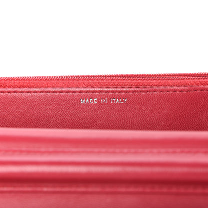 Chanel Calfskin Diamond Stitch Wallet On Chain WOC Fuchsia 9 of 12