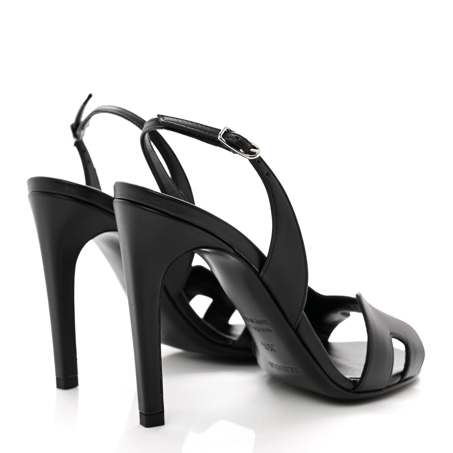 Calfskin Ella 105 Sandal 35.5 Black