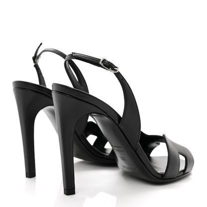 Hermes Calfskin Ella 105 Sandal 35.5 Black 3 of 8