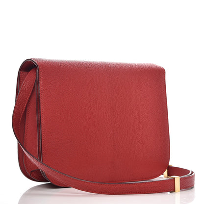 Celine Goatskin Medium Classic Box Flap Bag Carmin 3 of 7