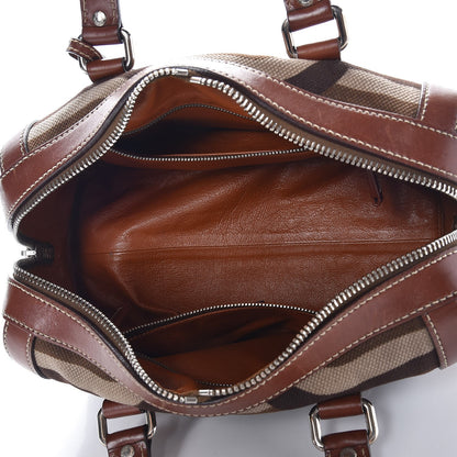 Prada Canvas Calfskin Small Buckle Bag Brown 5 of 11