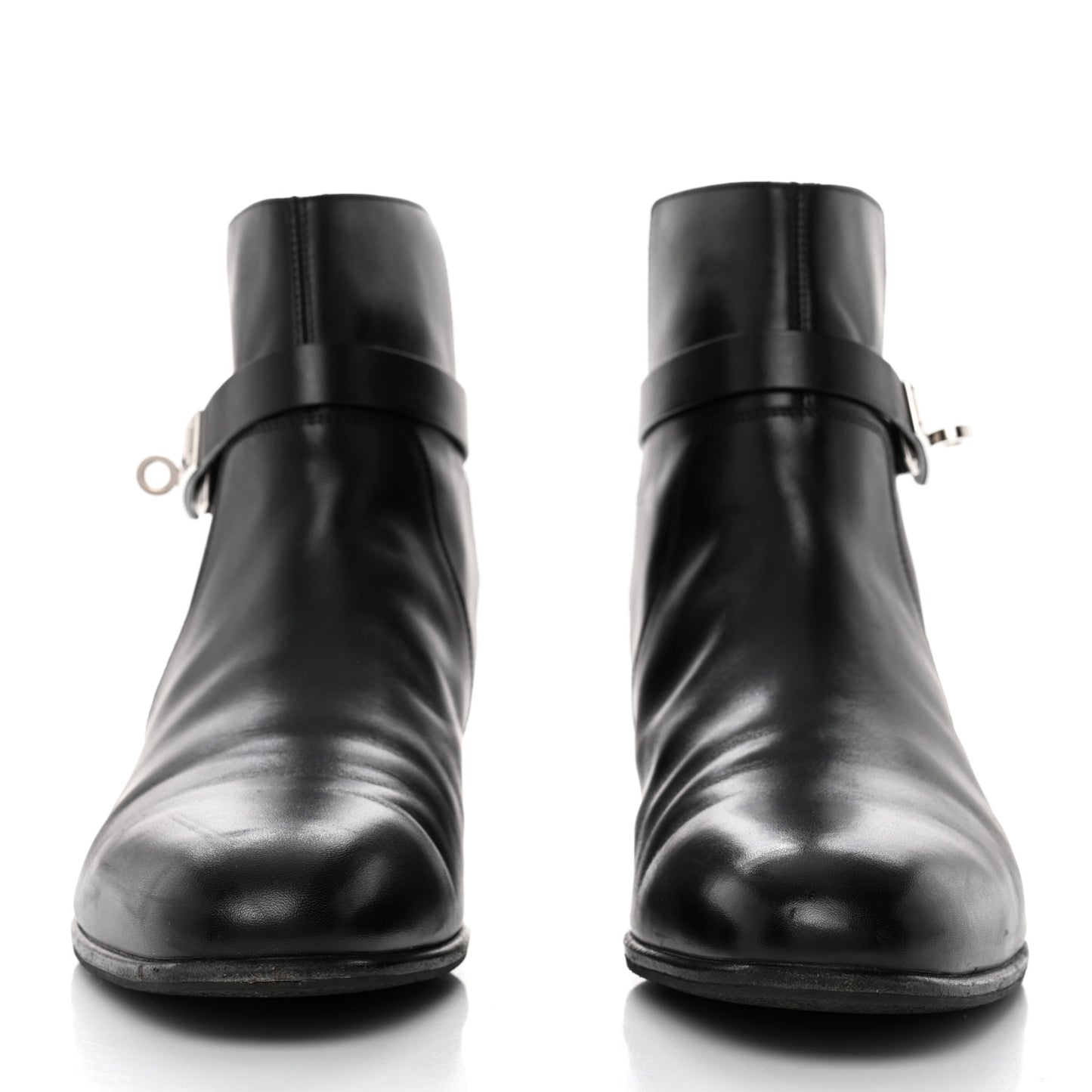 Calfskin Follow Ankle Boots 39.5 Black
