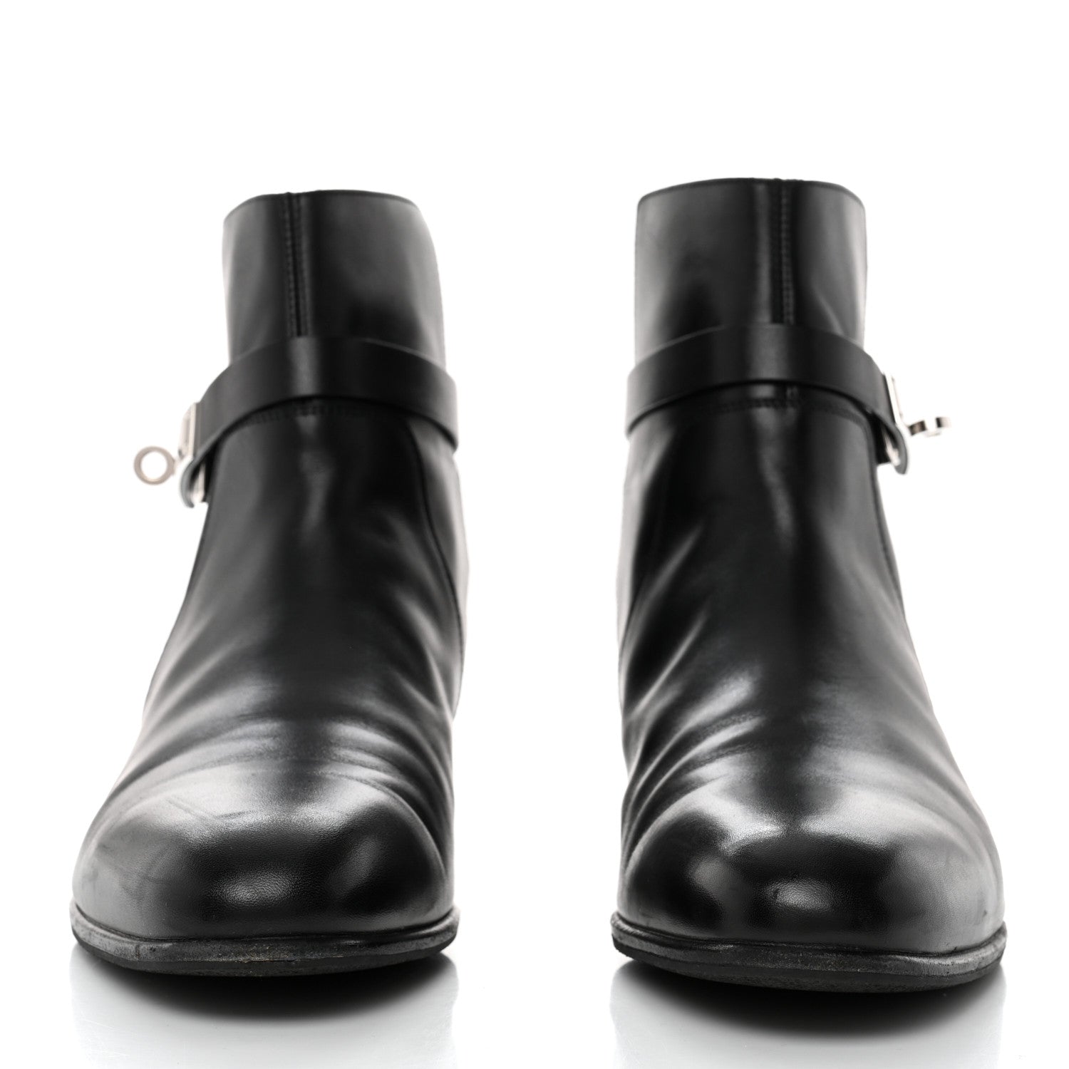 Hermes Calfskin Follow Ankle Boots 39.5 Black 2 of 10