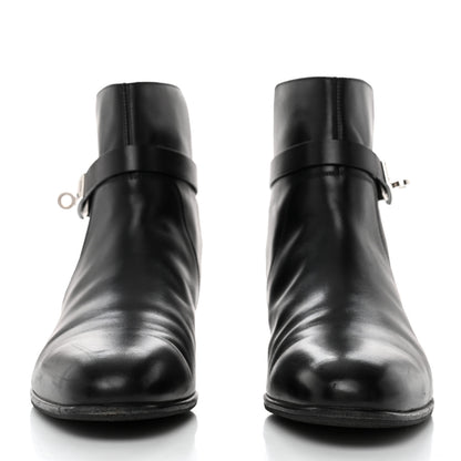 Hermes Calfskin Follow Ankle Boots 39.5 Black 2 of 10