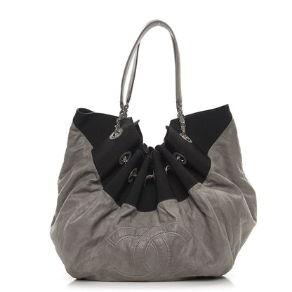 Chanel Iridescent Calfskin Large Stretch Spirit Cabas Grey 1 of 11