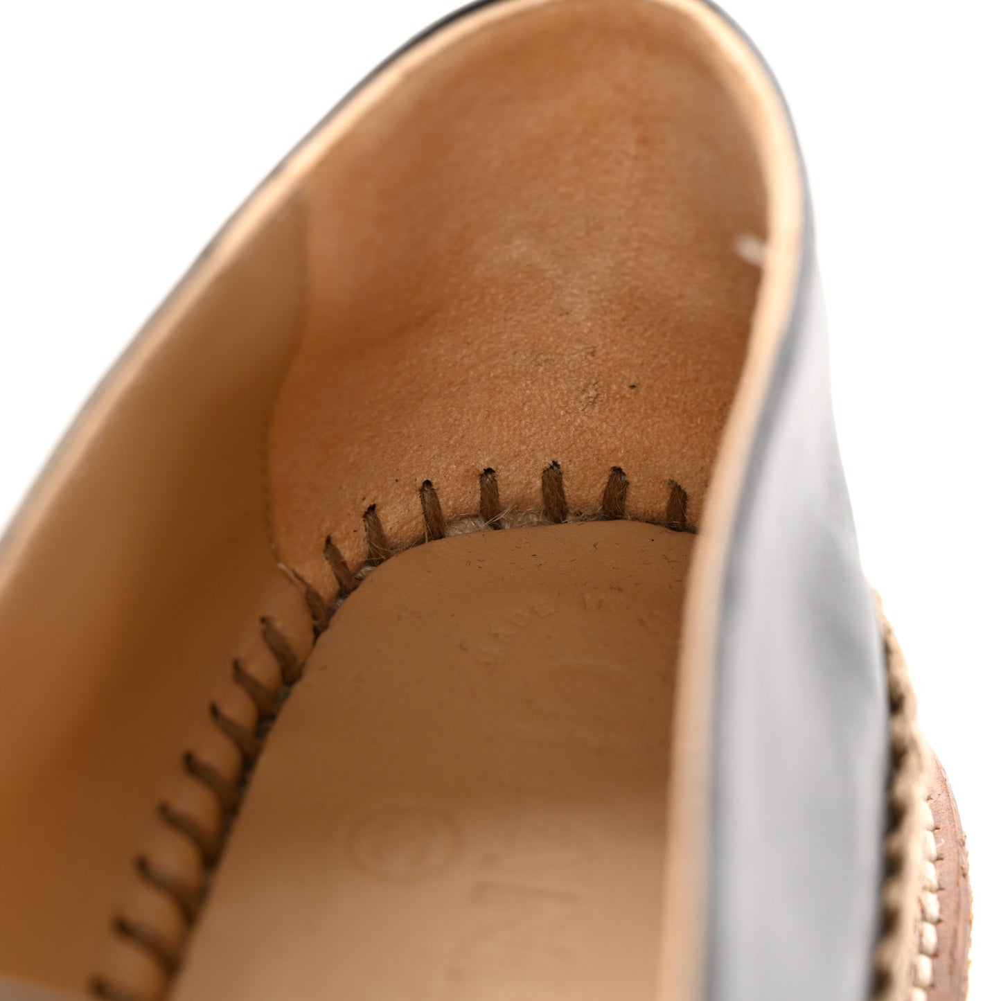 Lambskin CC Espadrilles 38 Grey Black