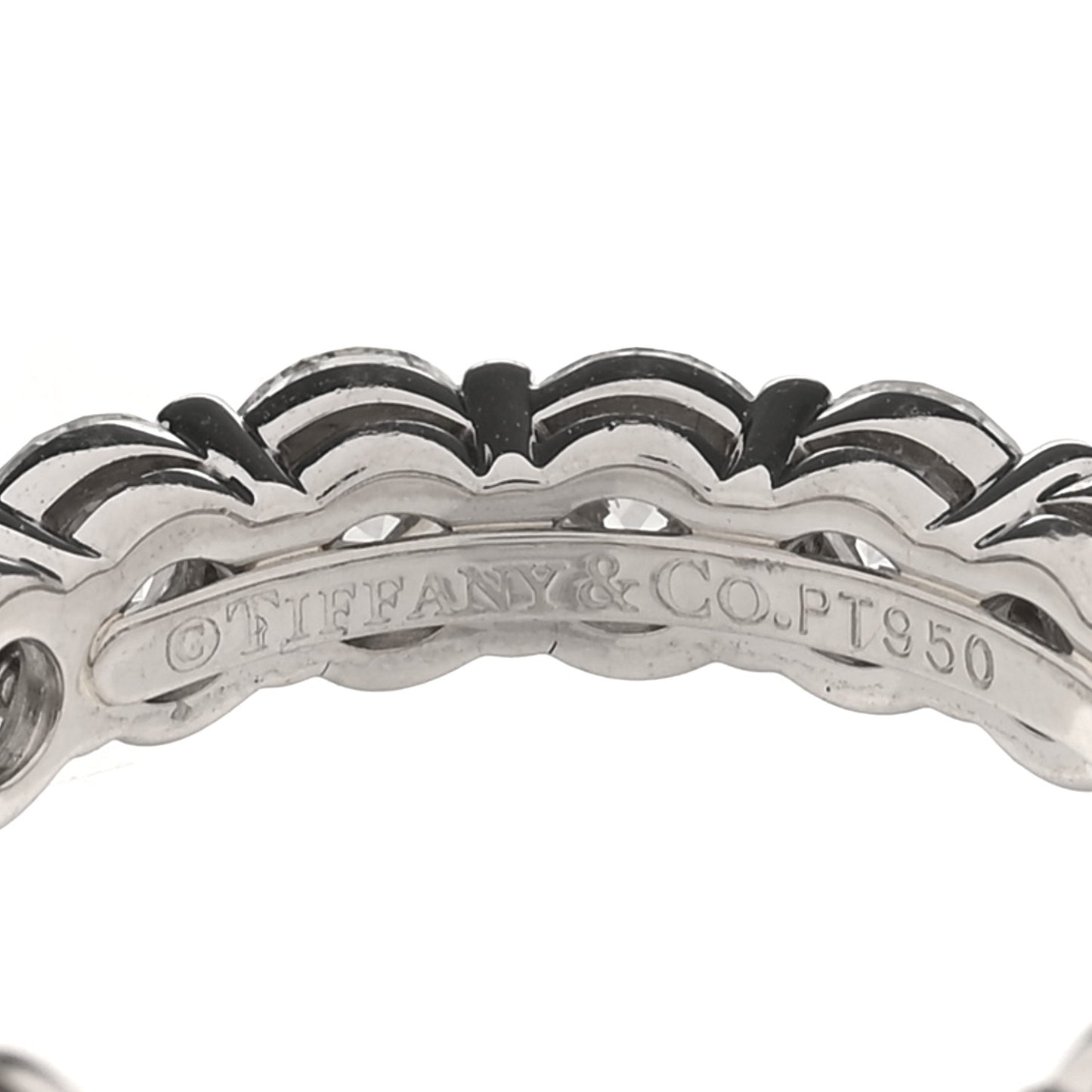 Platinum Diamond 3.7mm Embrace Eternity Band Ring 51 5.75