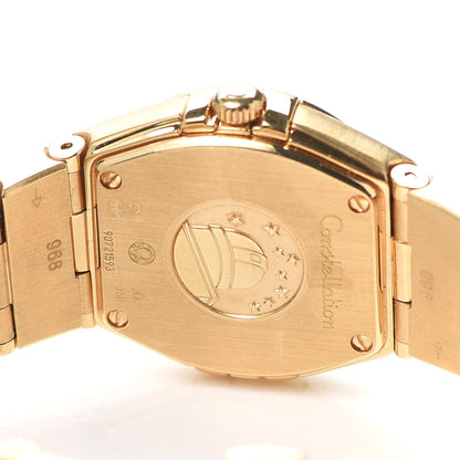 Omega 18K Yellow Gold Diamond Bezel Mother of Pearl 25mm Constellation Quartz Watch 123.55.24.60.55.004 4 of 6