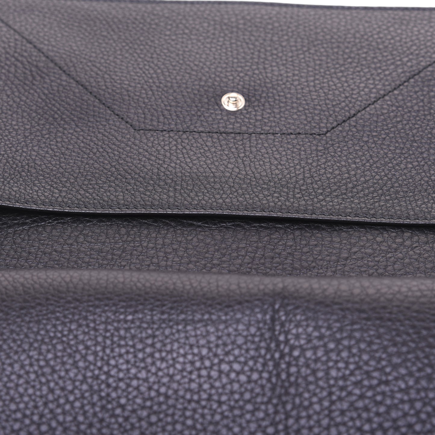 Pebbled Calfskin Soho Document Holder Black