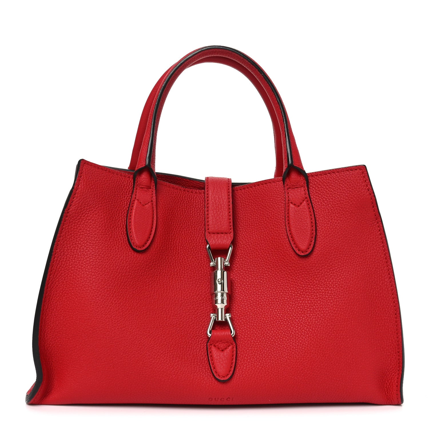 Gucci Soft Calfskin Small Jackie Top Handle Bag Hibiscus Red 1 of 10