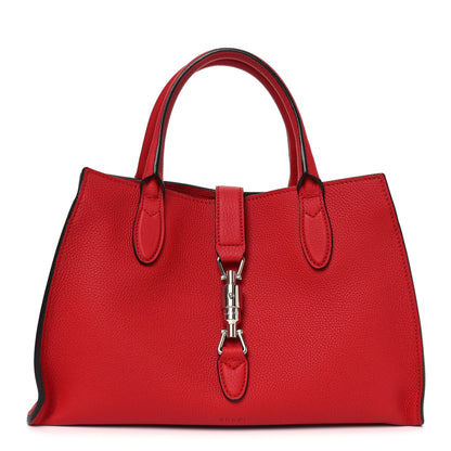 Gucci Soft Calfskin Small Jackie Top Handle Bag Hibiscus Red 1 of 10