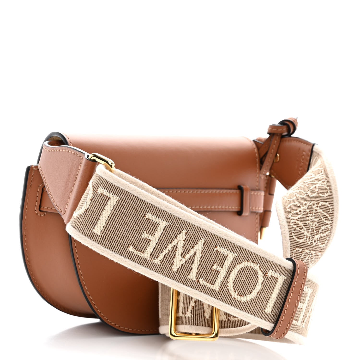 Loewe Calfskin Jacquard Mini Gate Dual Bag Tan 3 of 10
