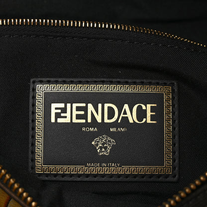 Fendi X VERSACE Nylon Cuoio Romano Fendace FF Baroque Belt Bag Black Gold 6 of 9