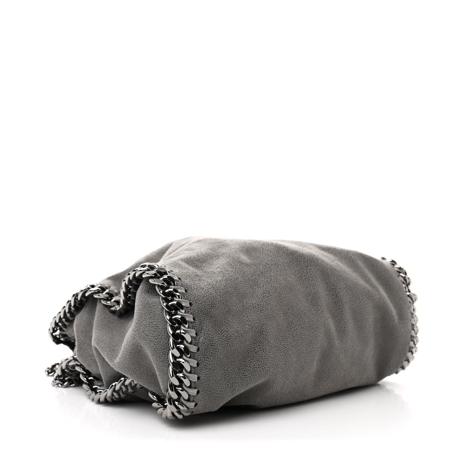 Shaggy Deer Mini Falabella Fold Over Tote Light Grey