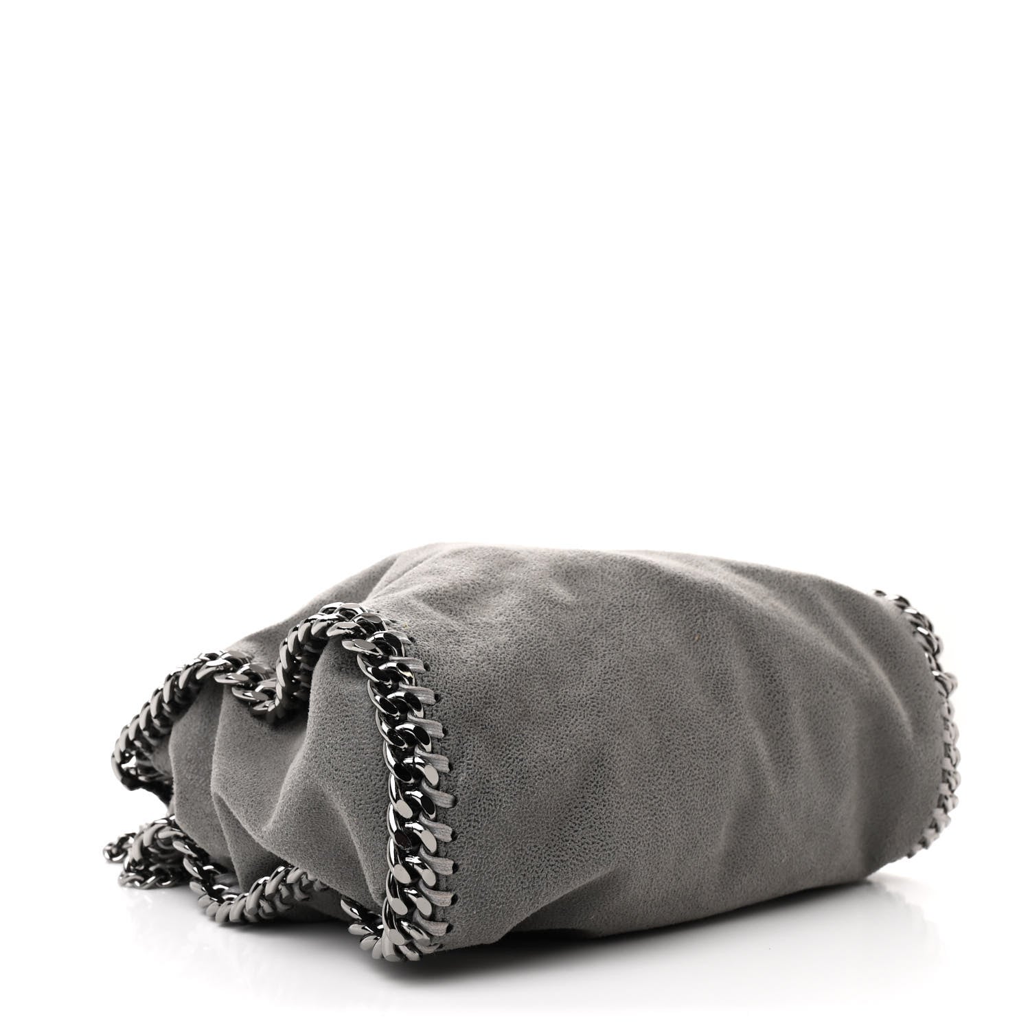 Stella McCartney Shaggy Deer Mini Falabella Fold Over Tote Light Grey 4 of 10