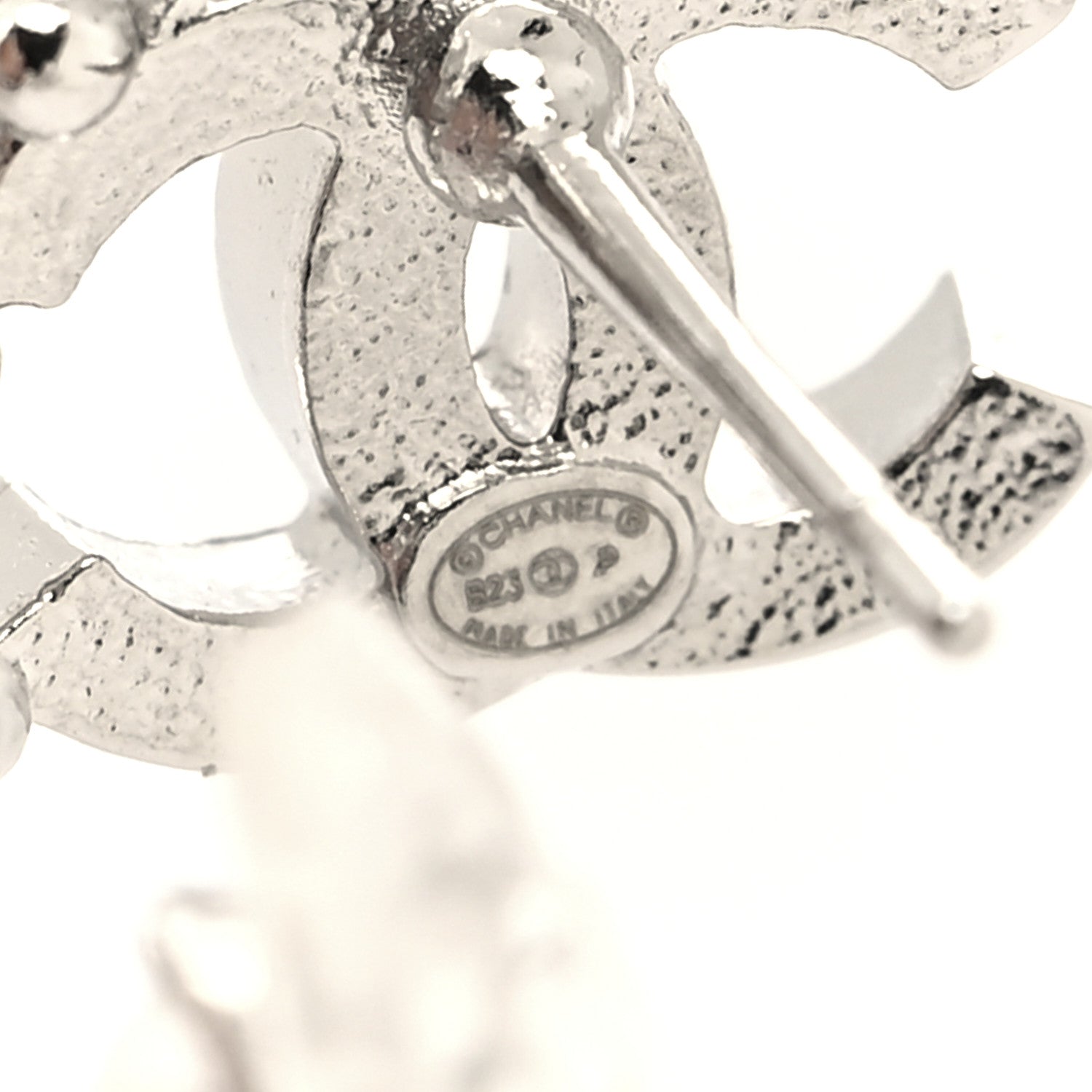Chanel Crystal Star 5 CC Earrings Silver 4 of 4