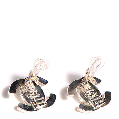 Chanel CC Turnlock Clip On Earrings Silver 5 of 6