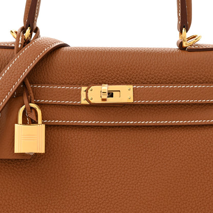 Hermes Togo Kelly Retourne 25 Gold 8 of 12
