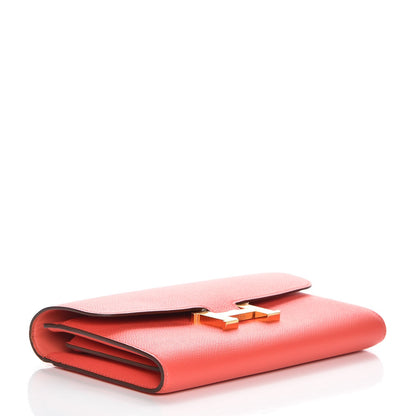 Hermes Epsom Constance Long Wallet Rose Jaipur 5 of 20