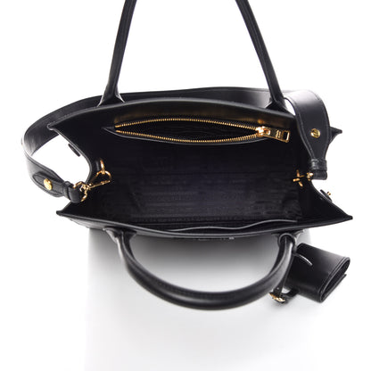Prada Saffiano Cuir Calfskin Large Monochrome Top Handle Tote Black 5 of 8
