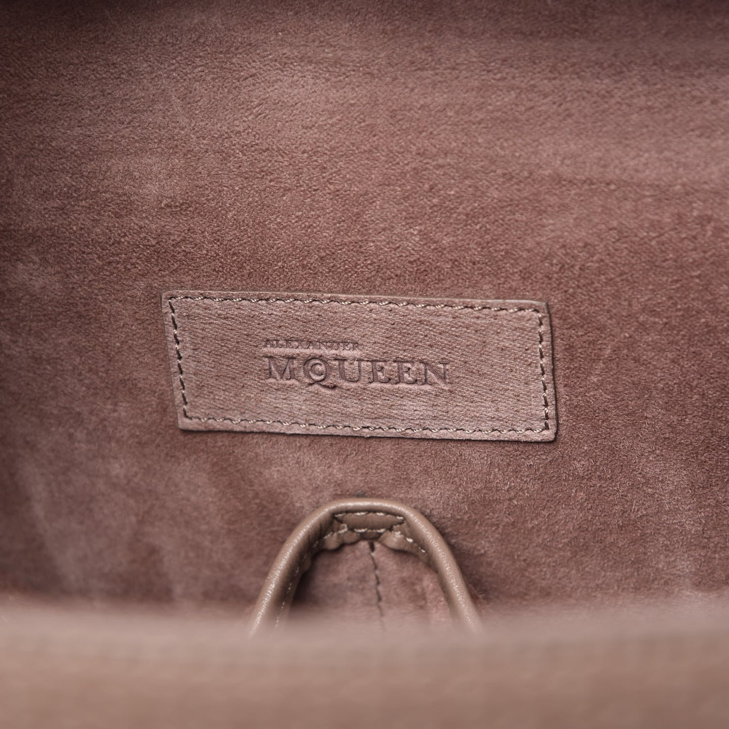 Calfskin Embossed Suede Large Heroine Tan