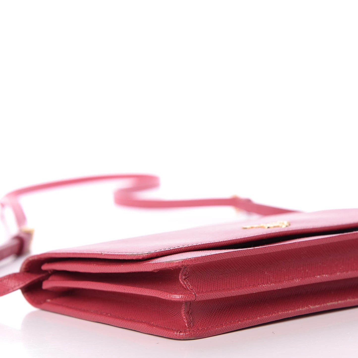 Saffiano Metal Flap Wallet with Strap Peonia