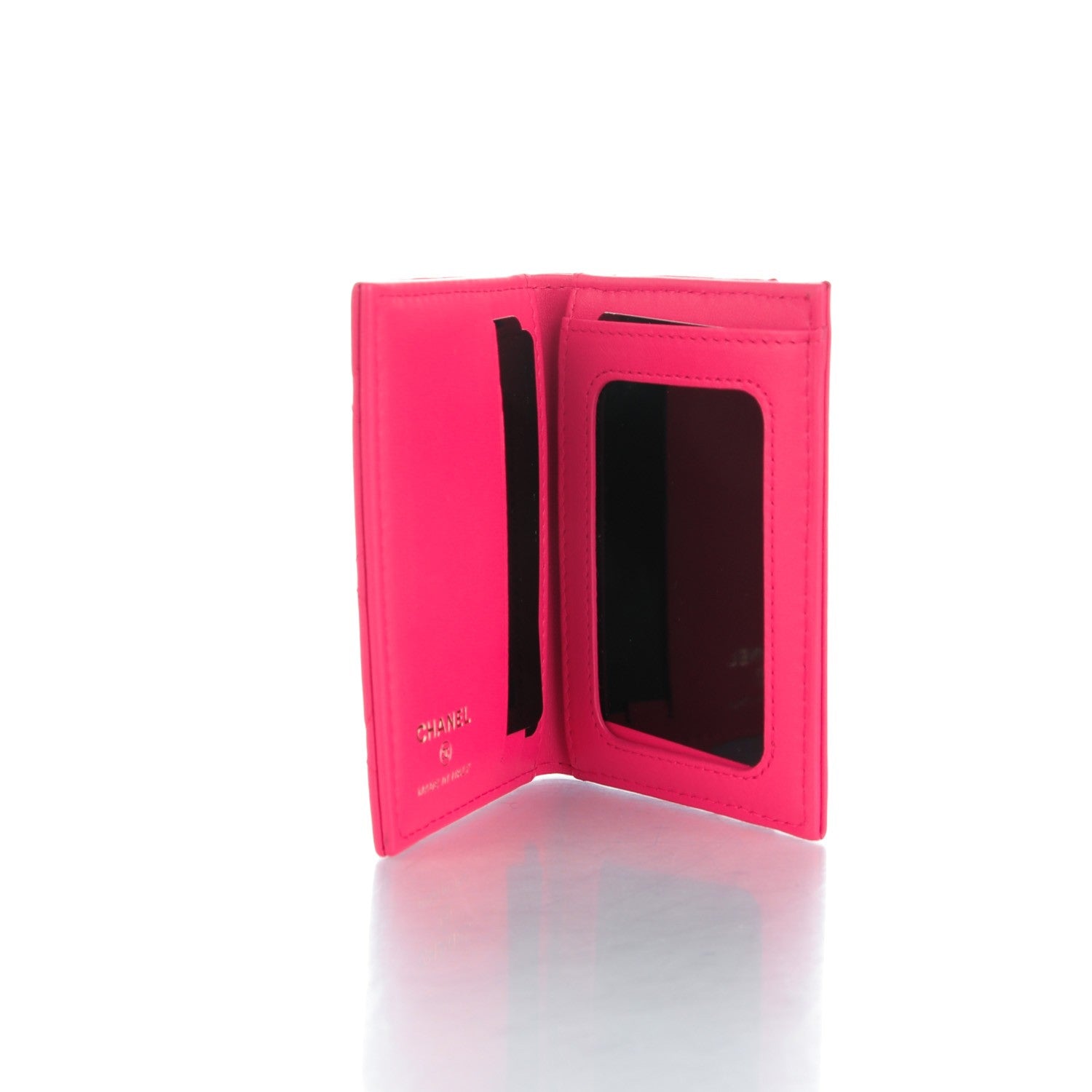 Chanel Lambskin Quilted Card Holder Wallet Fuchsia 5 of 7
