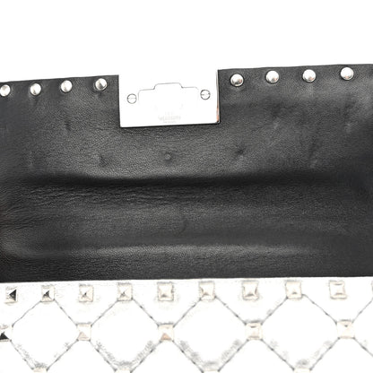 Valentino Garavani Metallic Nappa Small Rockstud Spike Shoulder Bag Silver 10 of 10