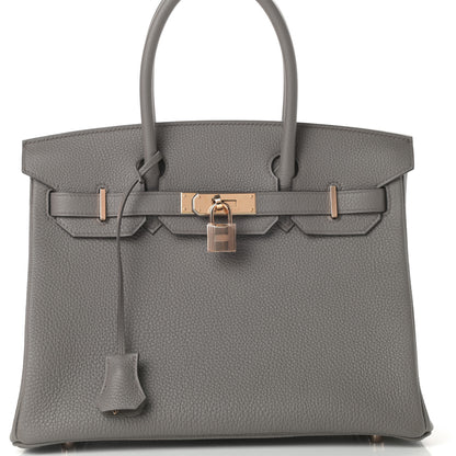Hermes Togo Birkin 30 Etain 9 of 14