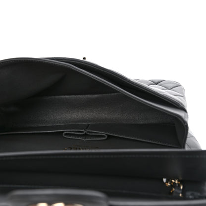 Chanel Lambskin Quilted Medium Double Flap Dark Grey 5 of 11