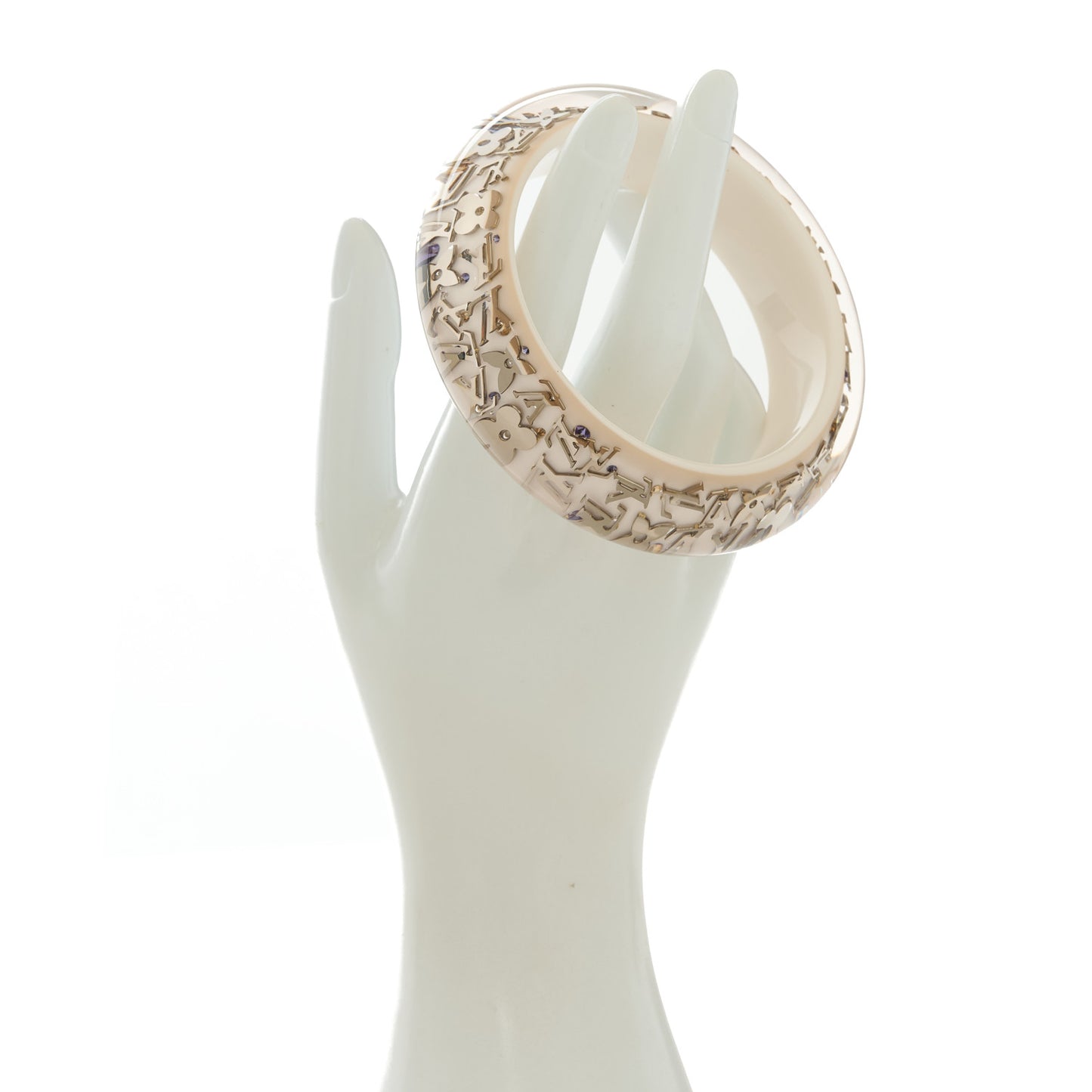 Resin Swarovski Medium Inclusion Bracelet GM White