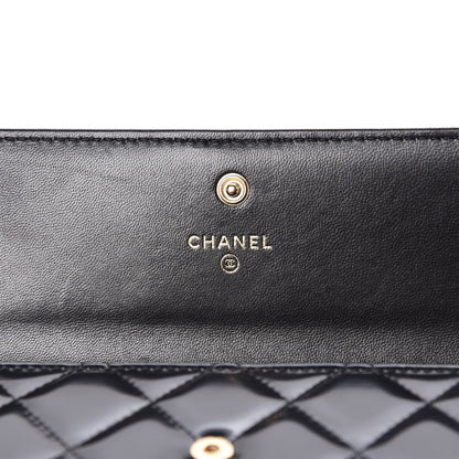 Chanel Iridescent Glazed Calfskin Quilted Boy Flap Wallet Black 6 of 9