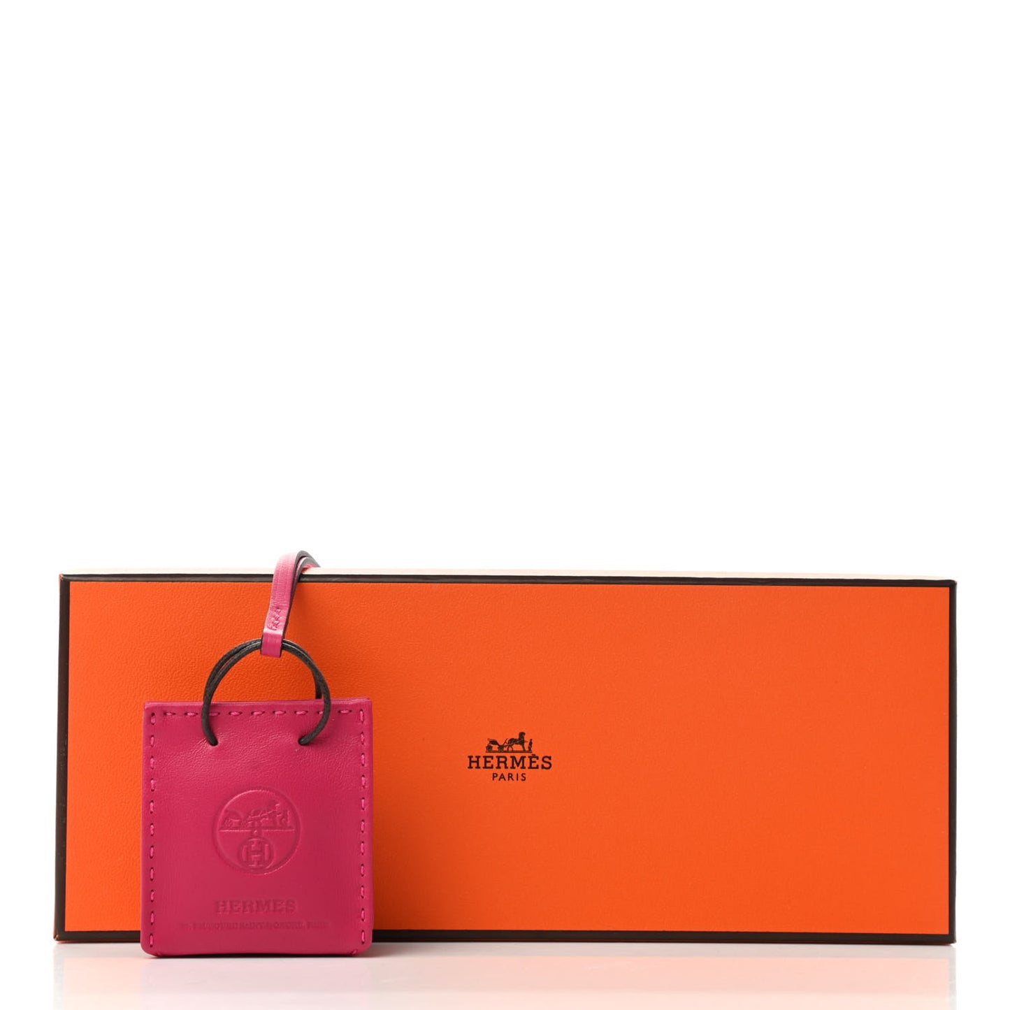 Milo Lambskin Swift Shopping Bag Charm Rose Mexico