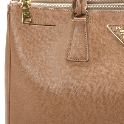 Prada Saffiano Large Galleria Double Zip Tote Caramel 20 of 23