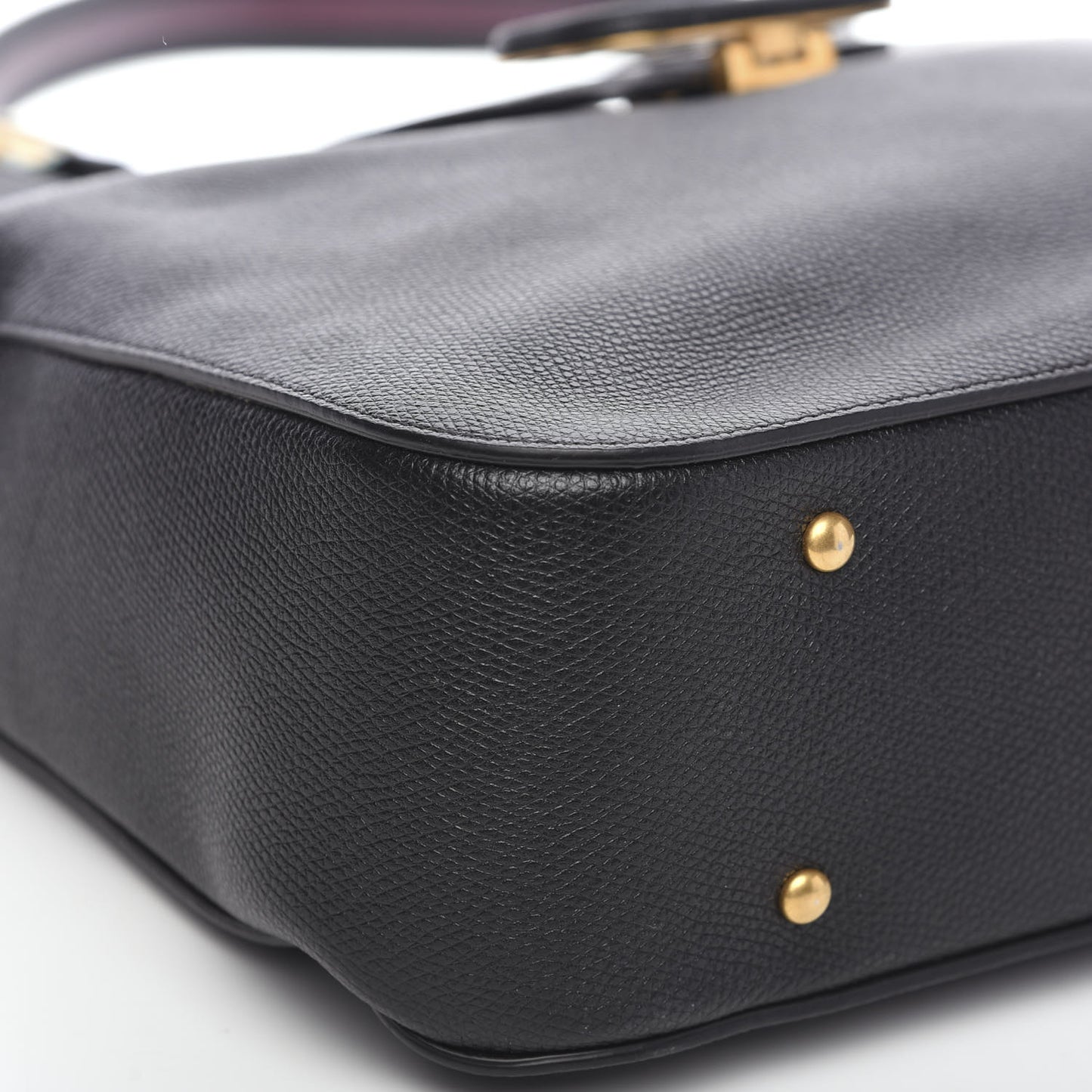 Grainy Calfskin VSling Hobo Bag Black
