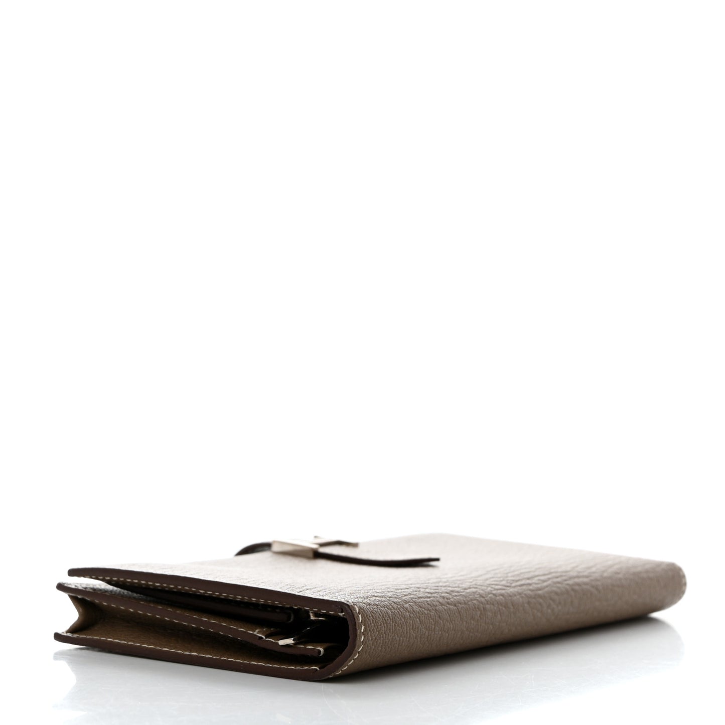 Chevre Mysore Bearn Gusset Wallet Etoupe