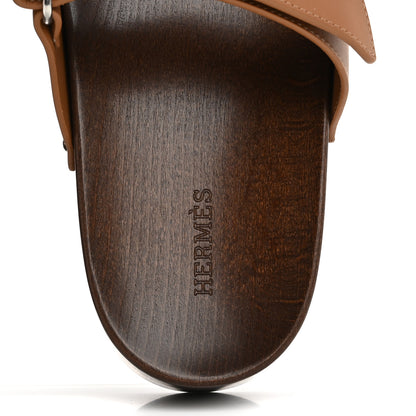 Hermes Calfskin Womens Kos Clog 40 Naturel 7 of 10