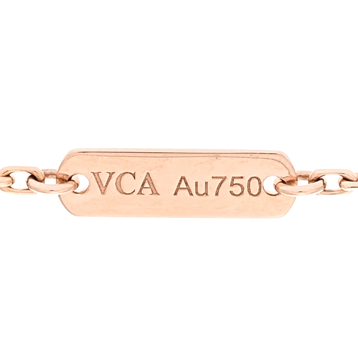 18K Rose Gold Diamond Black Onyx Vintage Alhambra Pendant Necklace