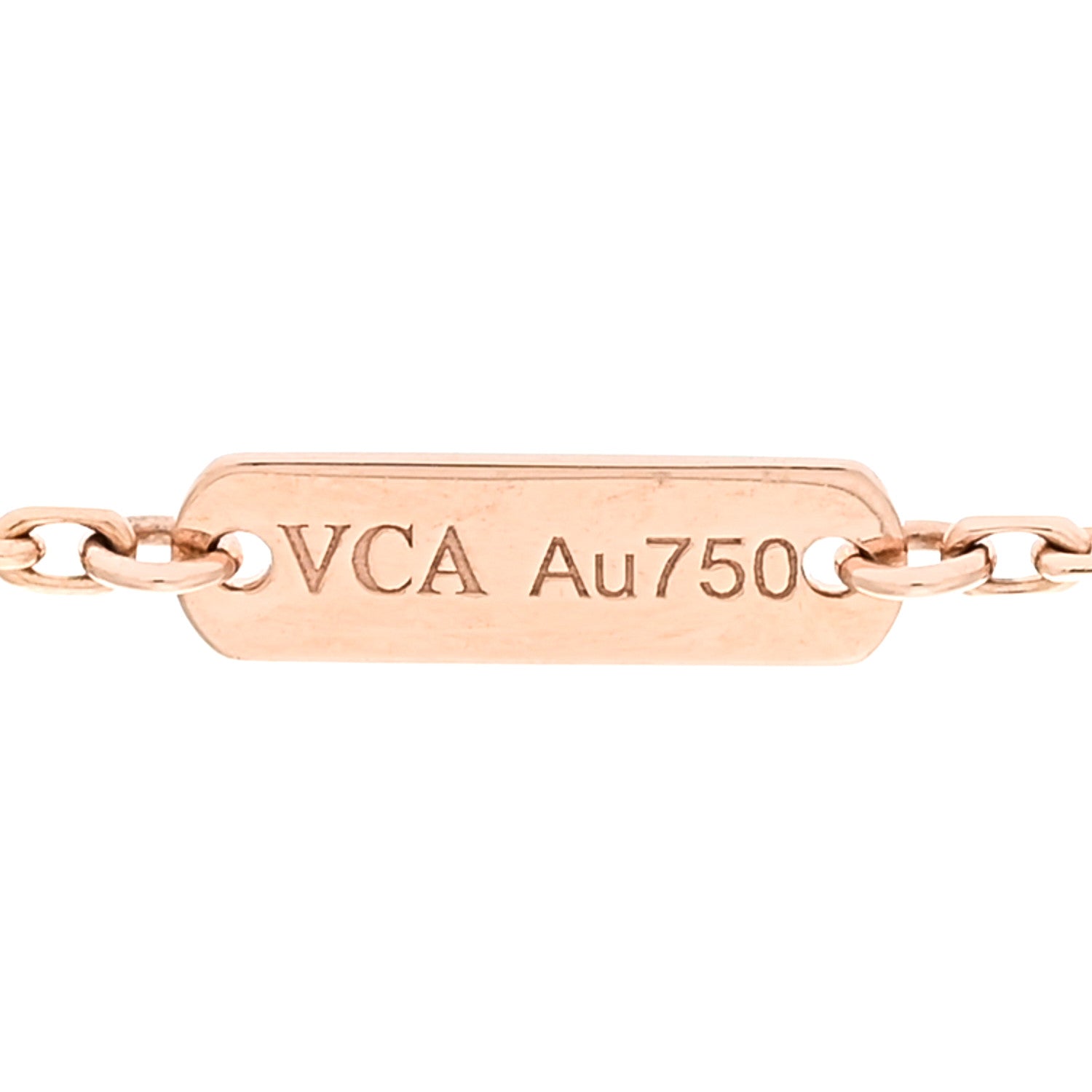 Van Cleef & Arpels 18K Rose Gold Diamond Black Onyx Vintage Alhambra Pendant Necklace 5 of 7