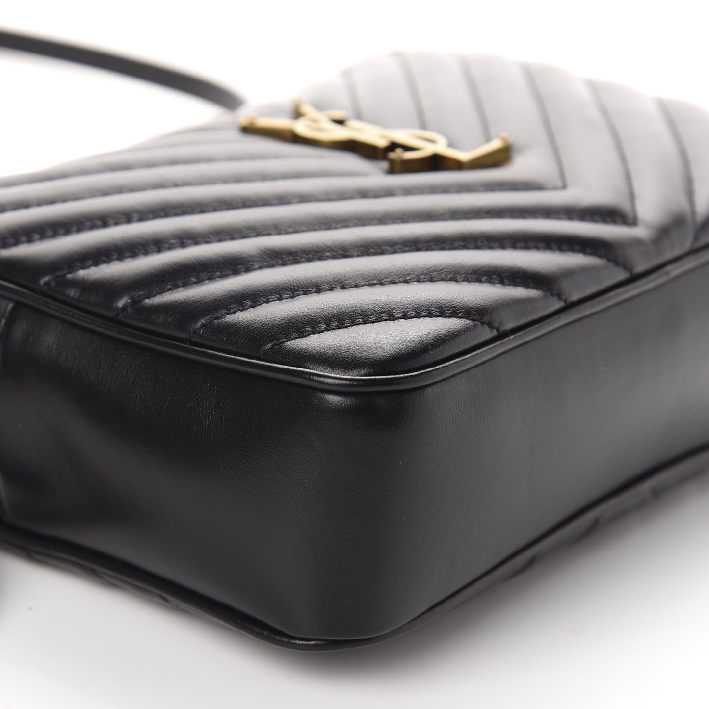 Calfskin Matelasse Monogram Lou Camera Bag Black
