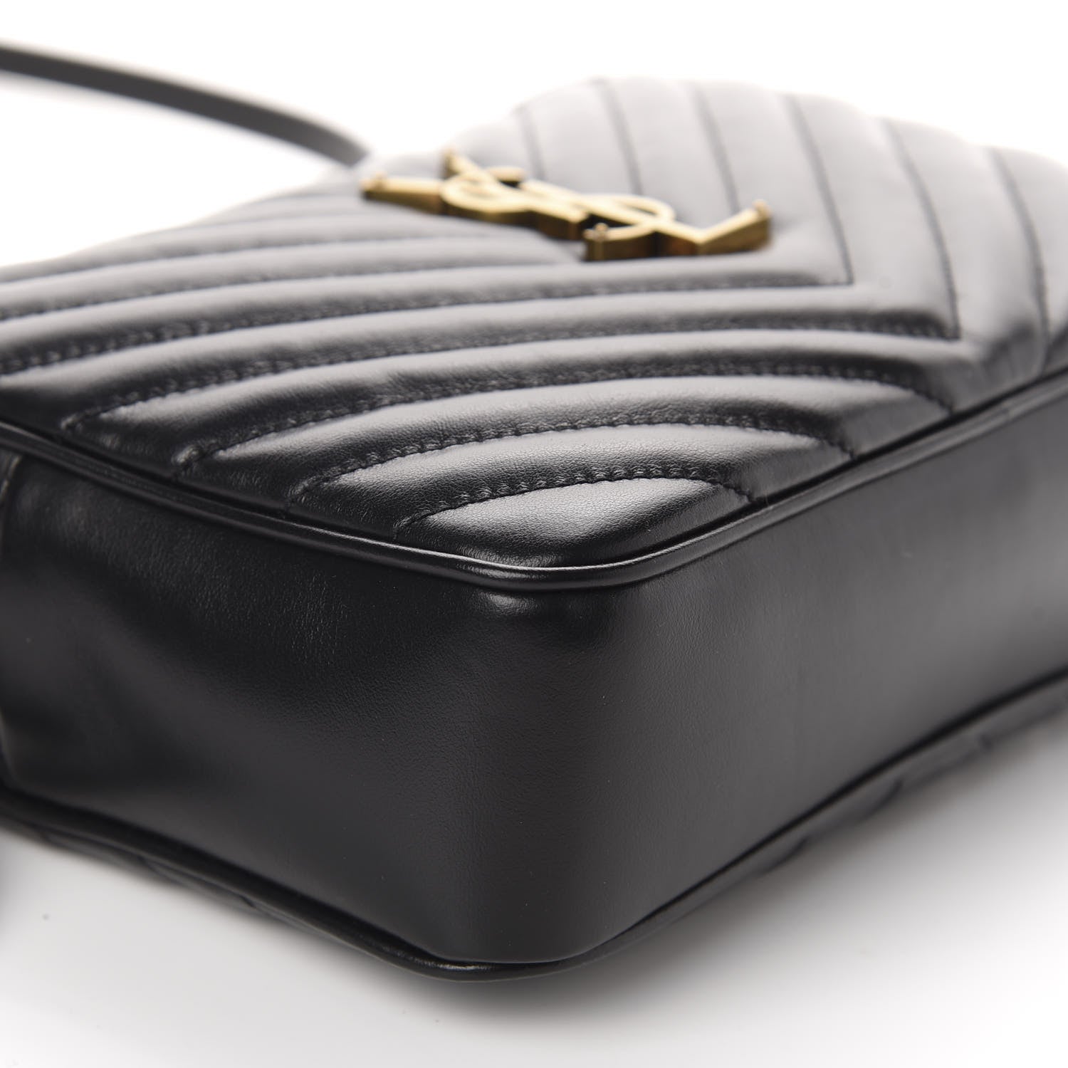 Saint Laurent Calfskin Matelasse Monogram Lou Camera Bag Black 6 of 10